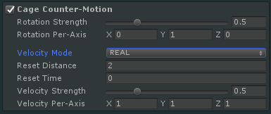 Counter-velocity settings